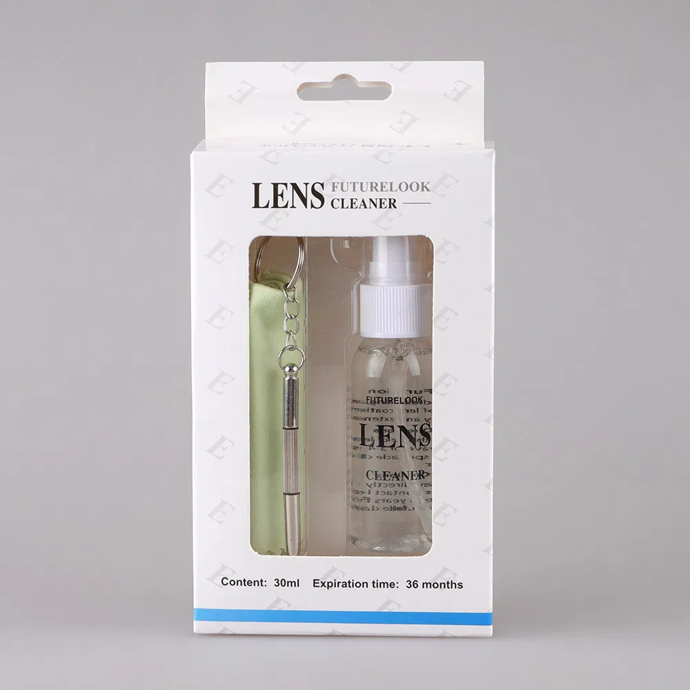 Mango Box with Window Set Lens Spray Cleaner