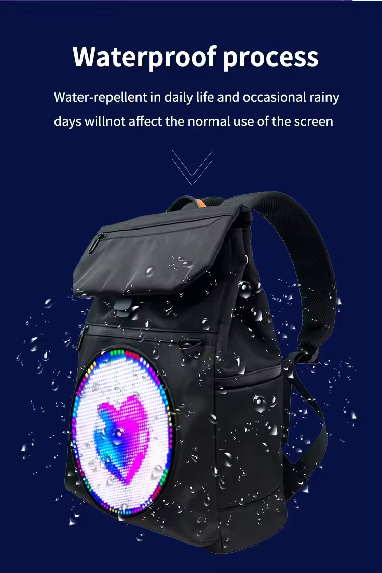 Hot Sale Digital Scrolling Display Backpack Unisex Canvas LED Backpack