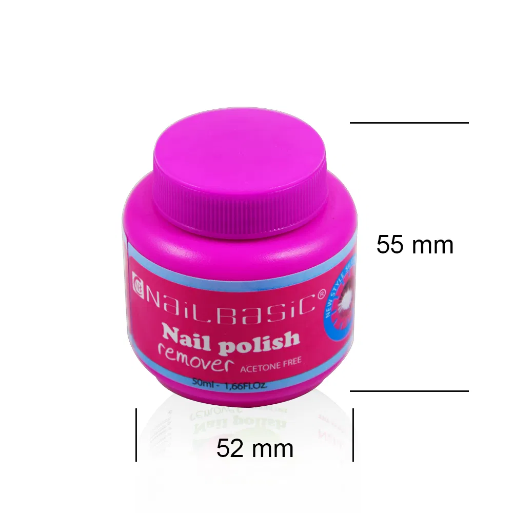 Private Label Acetone Free Nail Polish Remover Fruit Flavor Nail Polish Cleaning with Silicone Brush
