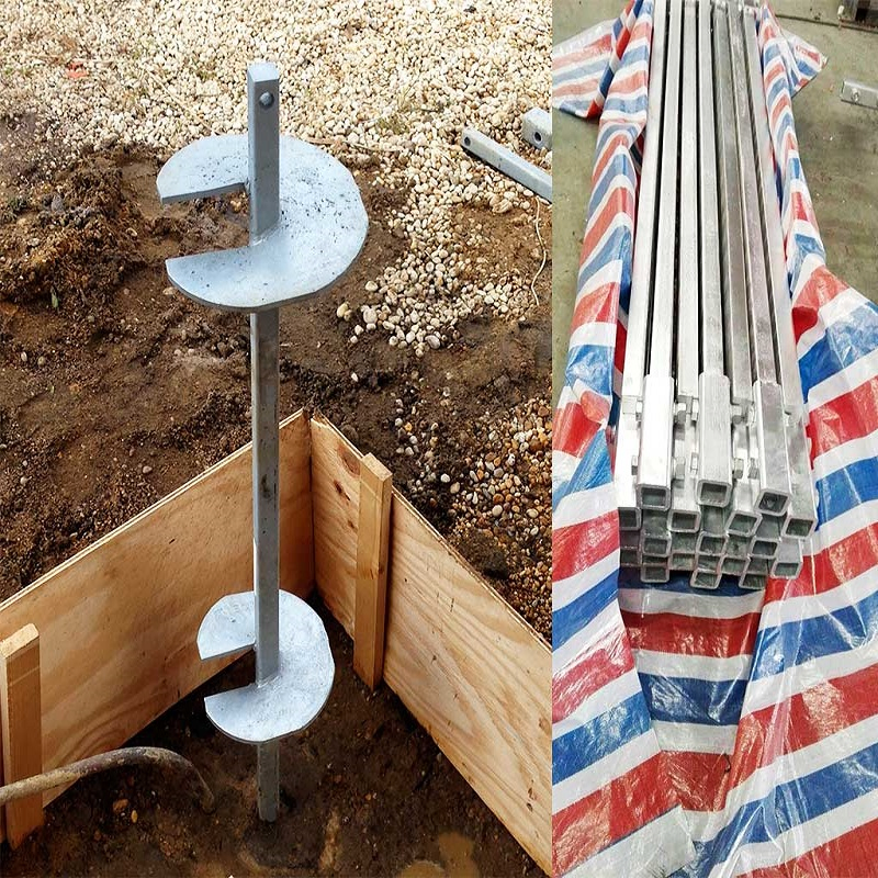 ASTM Standard Galvanized Pipe Steel Anchor Welded Helical Screw Piles for Solar Farm Gas Oil