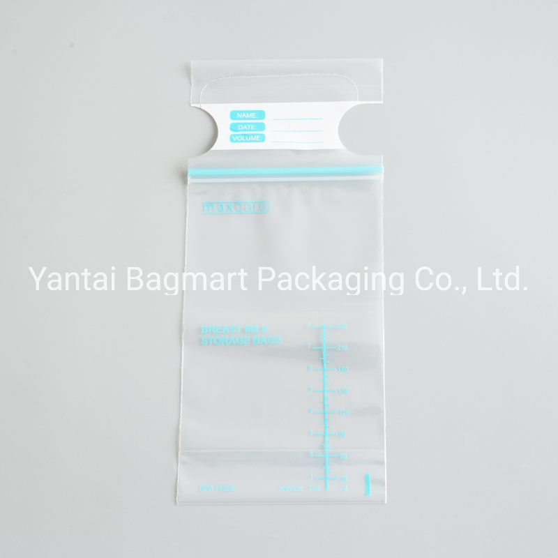 OEM PE Zipper Breast Milk Fresh Storage Bag, Leakage Proof, Antibacterial Bag