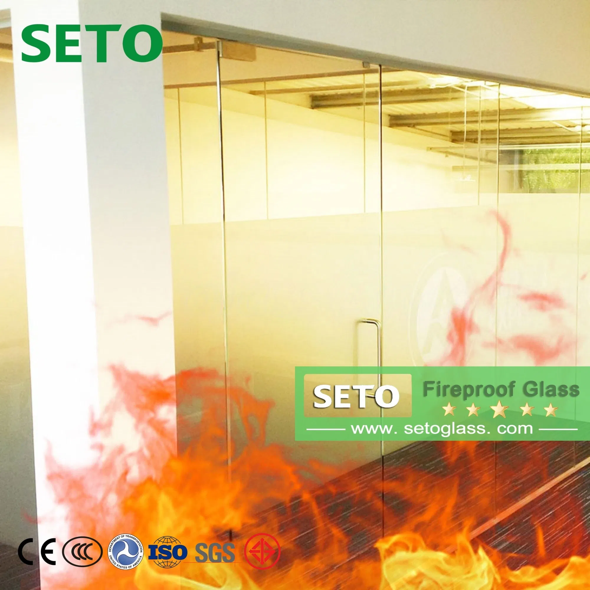 Fireproof Glass for High Temperature Workshop Observation Windows Special Fireproof Curtain Walls