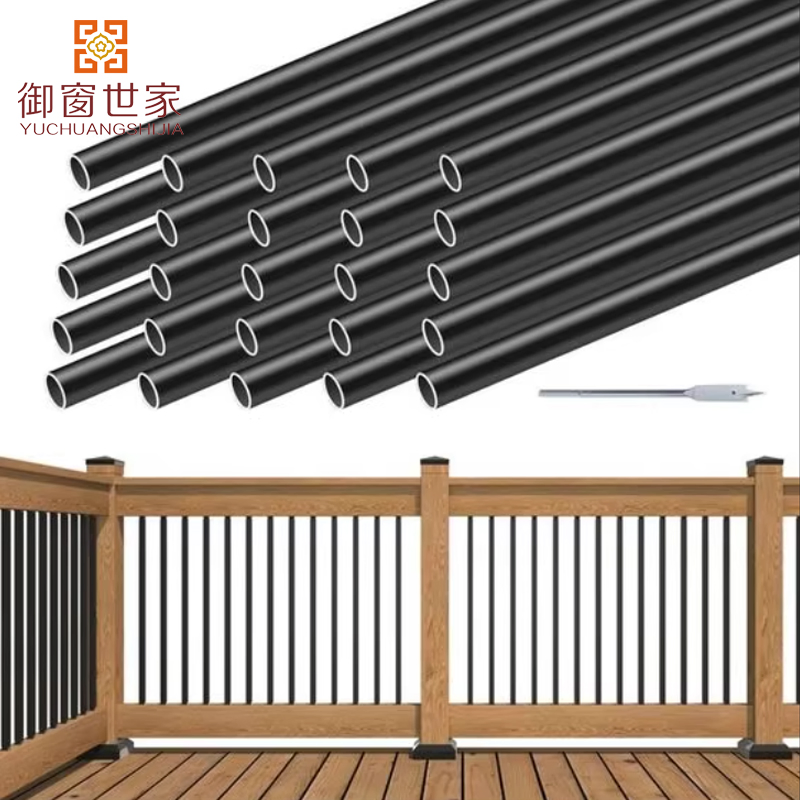 42 Inch Wood and Composite Deck Aluminum Baluster Railing for Vinyl Rail