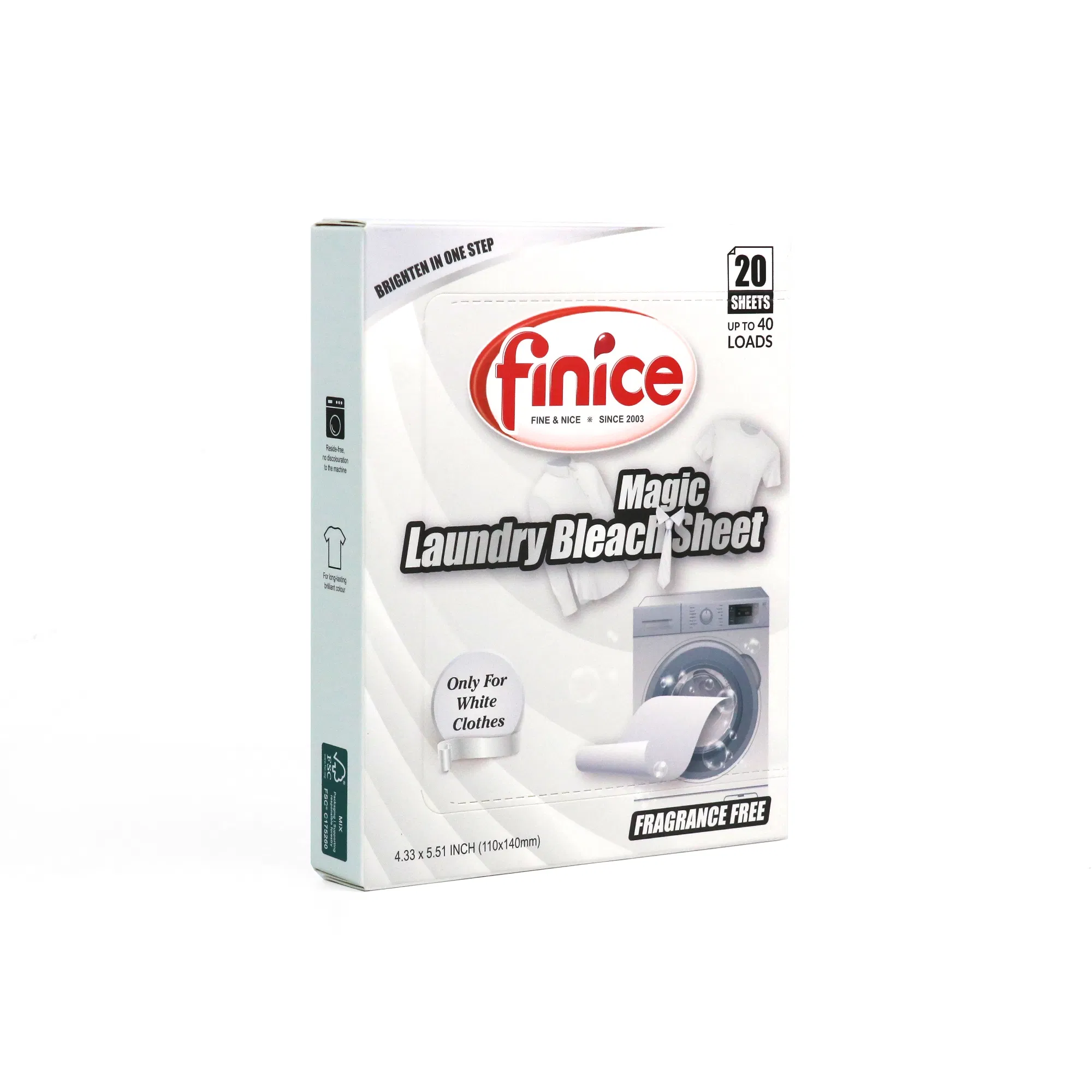 Private Label Laundry Bleach Sheet White Clothes Bleaching Sheet