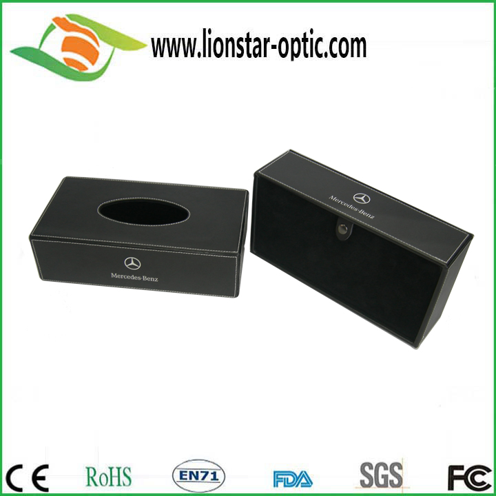 PU Leather Refillable Customized Tissue Box Facial Holder Box for Room Hotel
