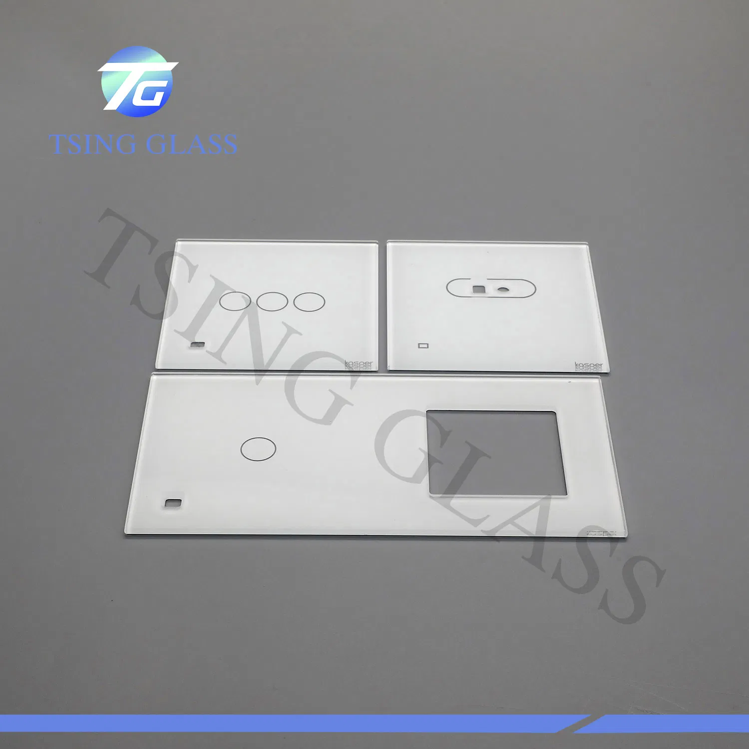 Black White Switch Panel Glass for Home Appliance / Wall Switch / Elevator Switch Button Board