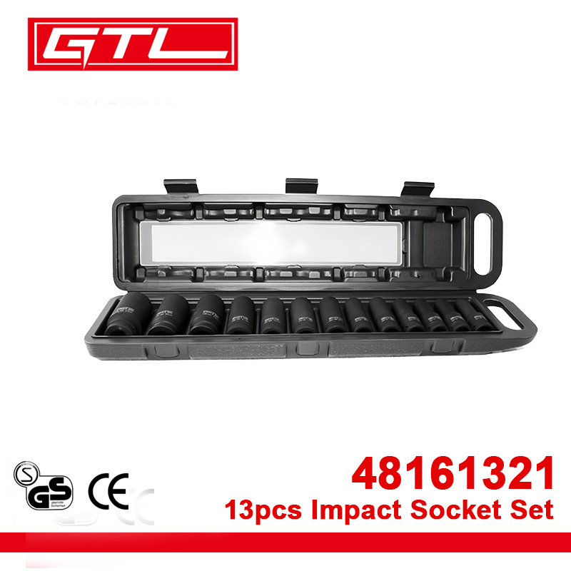 1/2" Drive 13PCS Impact Socket Set Auto Repair with Storage Case (48161321)
