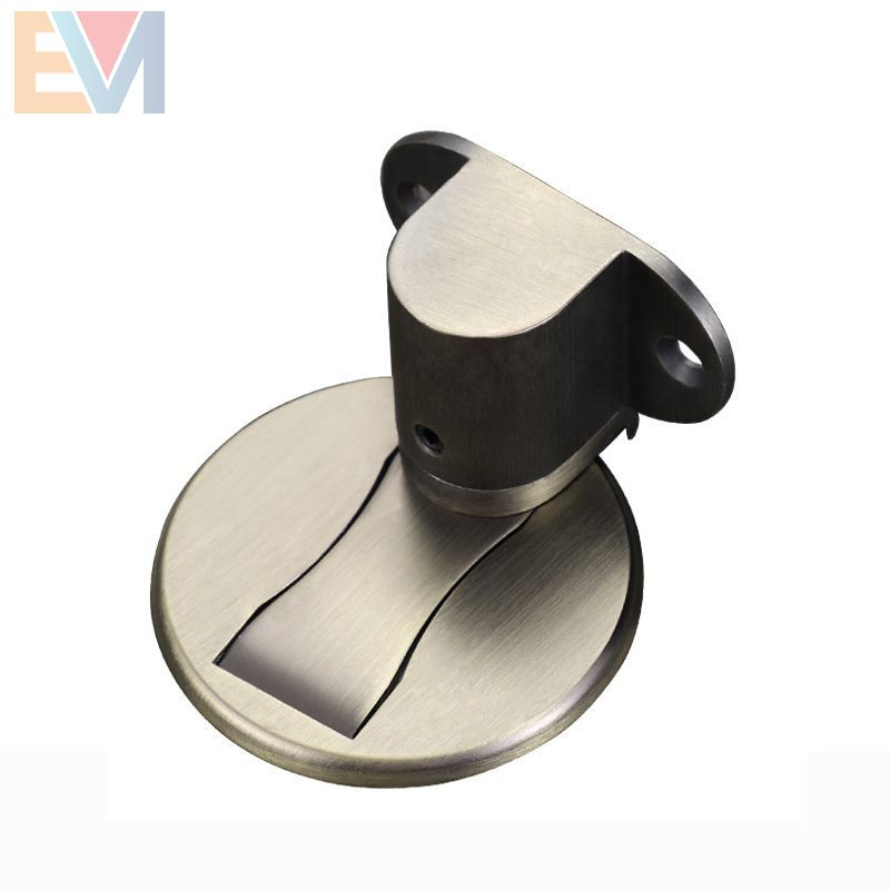 Stainless Steel Decorative Floor Mounted Adjustable Safety Wood Door Magnetic Door Stops