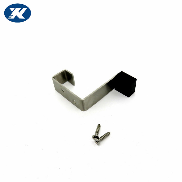 Wall Mount Stainless Steel Draft Bumper Cloth Hanger Hook Rubber Door Stopper