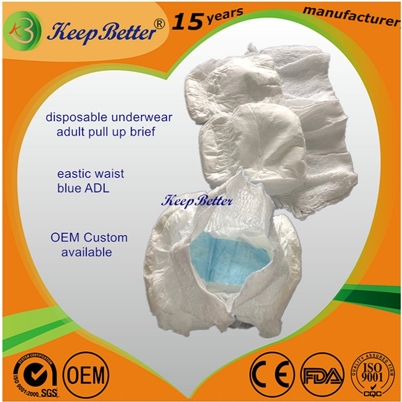 Medical Nursing Home Supermarket Pharmacy Supply OEM Wholesale Disposable Incontinence Products Adult Pull up Pant Underwear Diapers for Adults Elderly Factory