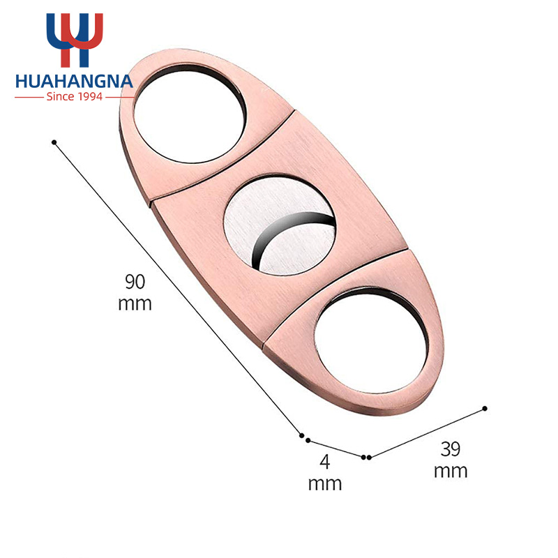 Cigar Accessories Stainless Steel Sharp V Cut Cigar Cutter Customized Logo Metal Durable Cigar Cutter