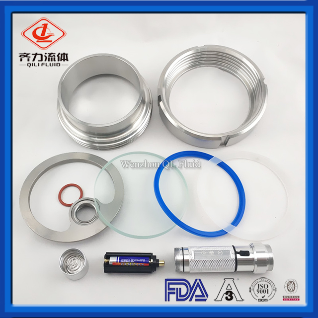 Sanitary Sight Galss with LED Lamp