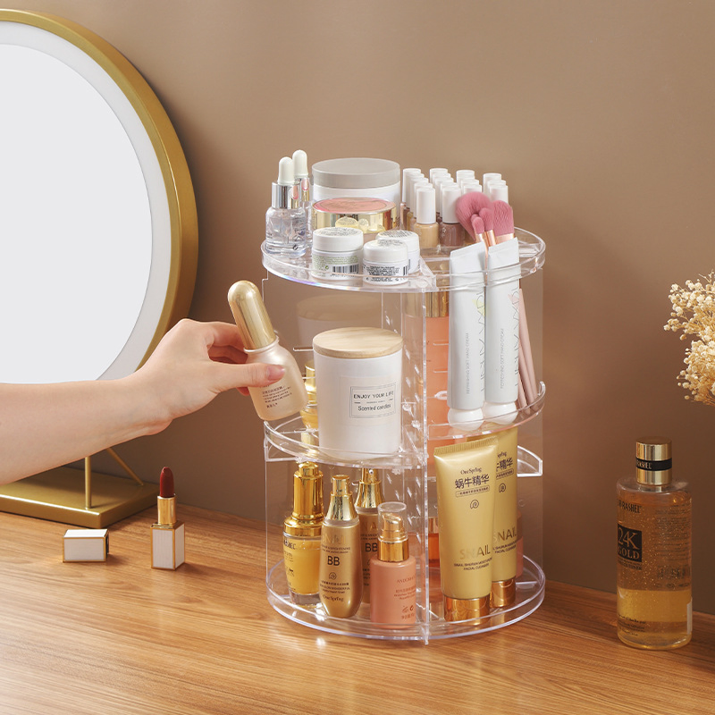 360 Rotating Adjustable Makeup Organizer for Perfume Holder Organizer Countertop