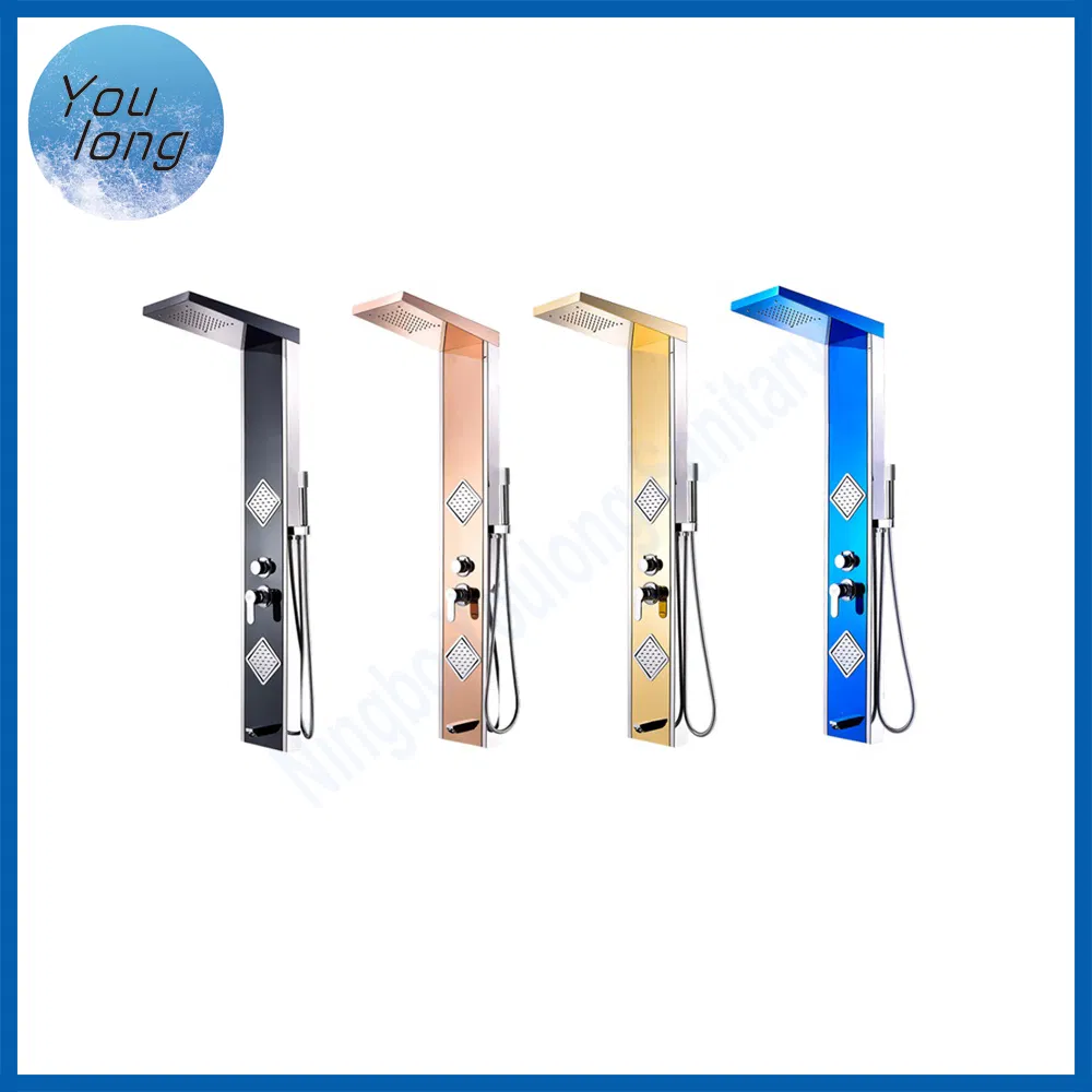 Stainless Steel Multifunction Temperature Waterfall Rain Bathroom Shower Panel