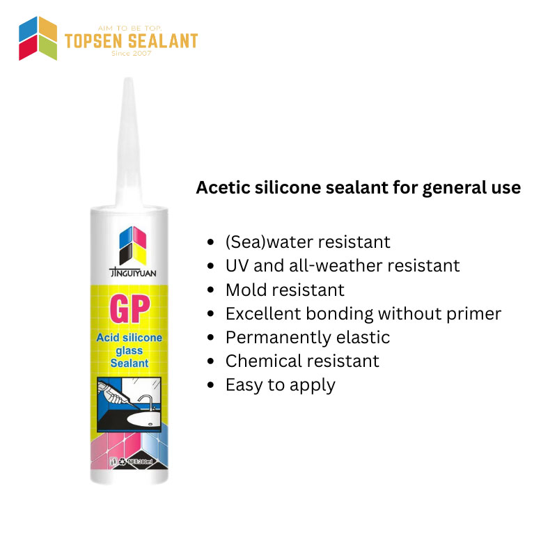 Ceramics Tile Adhesive Glass Transparent Acetic Silicone Sealant