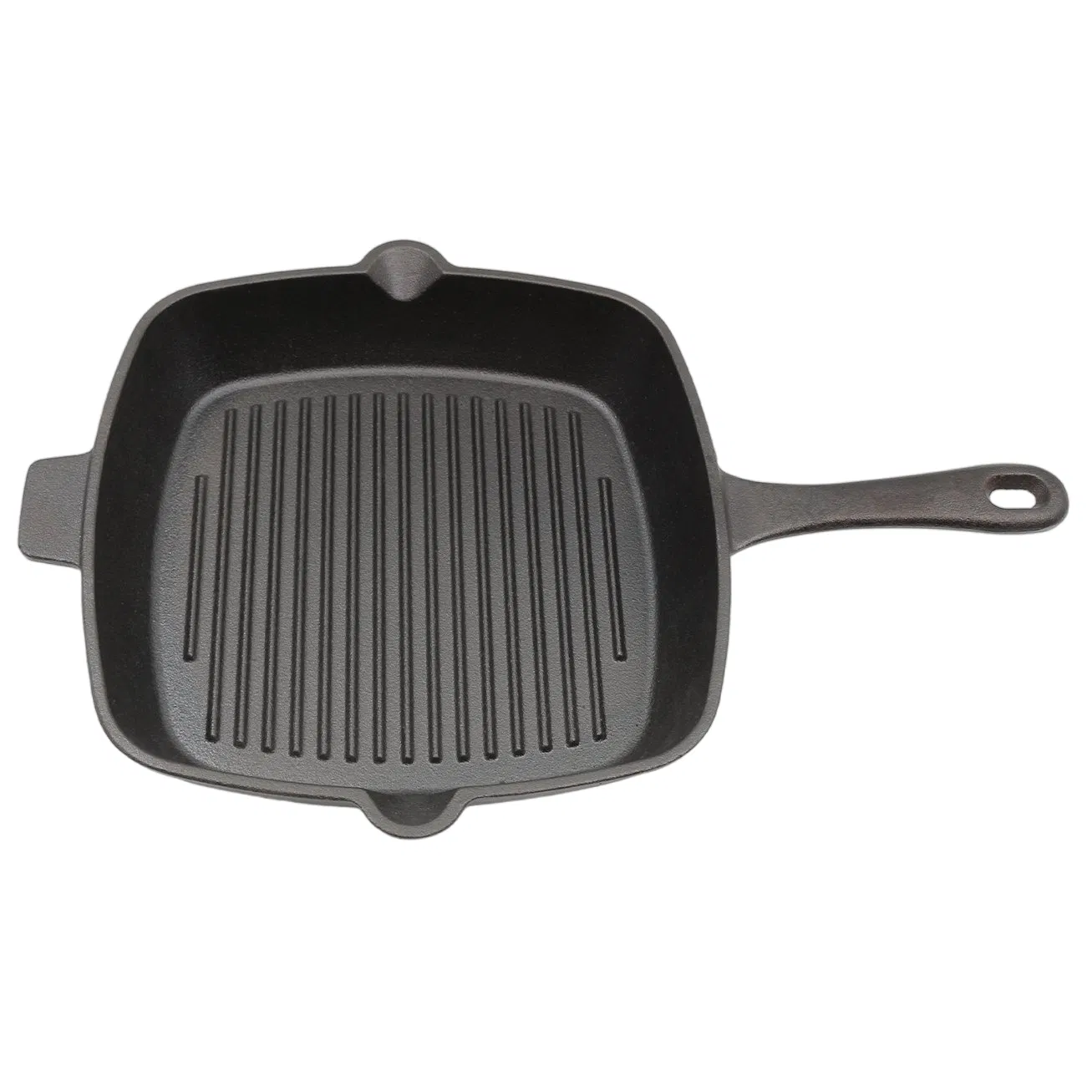 Pre-Seasoned Cast Iron Square Griddle with Ridges and a Helper Handle Ideal for Searing Grill Pan