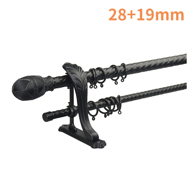 Stage Metal Luxury Rod Length 6m Double Decorative Roman Set Iron Curtain Pole