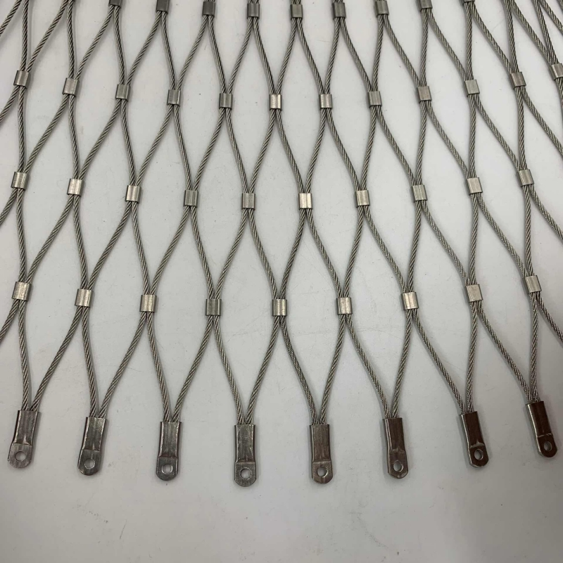 Flexible Ferrule Rope Mesh Stainless Steel Wire Cable Mesh