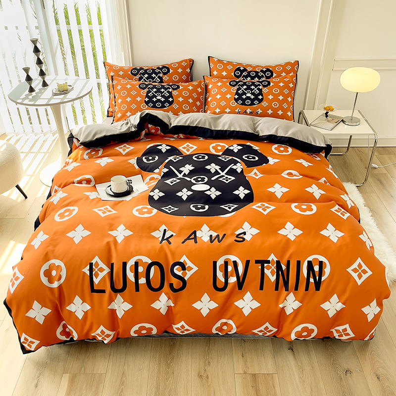 Комплект постельного белья Brushed Cotton 4 в 1, коричневый, King Size