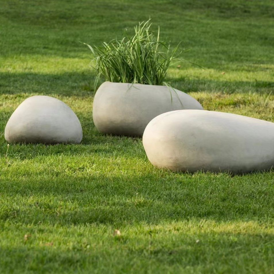 Geometric Sculpture Seat Multifunctional Art Seatminimalist Modern Stool Natural Landscape Garden Seatartistic Garden Seat