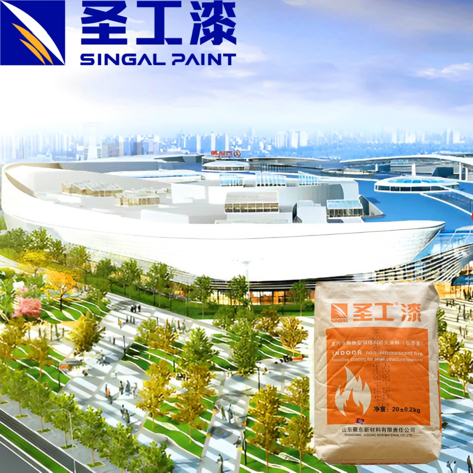 Premium Indoor Non-Intumescent Thick Gypsum-Based Fire-Resistant Fireproof Coating for Steel Structures
