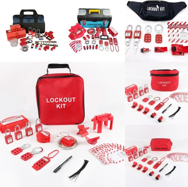 Industrial Lockout Tagout Kit with Electrical Breaker Safety Tools