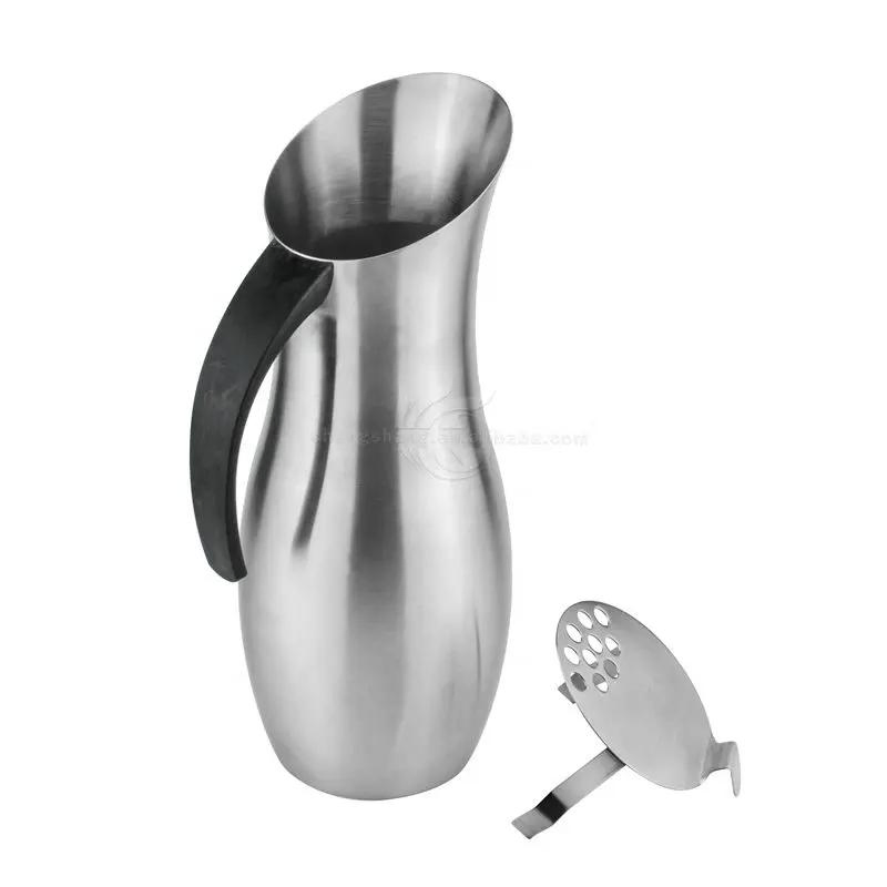 High Quality Stainless Steel Water Pitcher Water Filter Filtered Metal Black Service Restaurant Hotel Water Jug Purifier Kettle