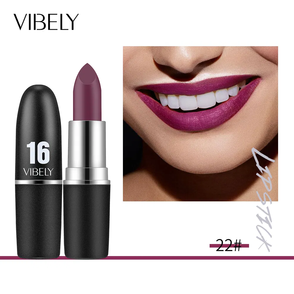 29 Colors Black Lipstick Vegan Organic Waterproof Makeup Private Label Creamy Nude Velvet Matte Lipstick