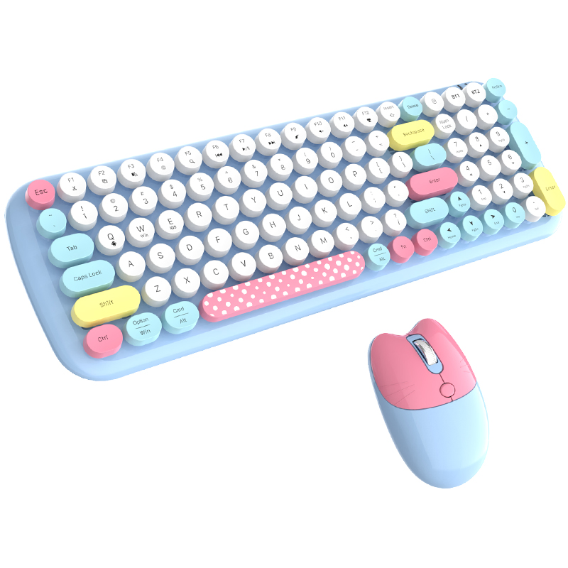 Беспроводной набор клавиатуры и мыши Mofii Candy Pink, 100 клавиш