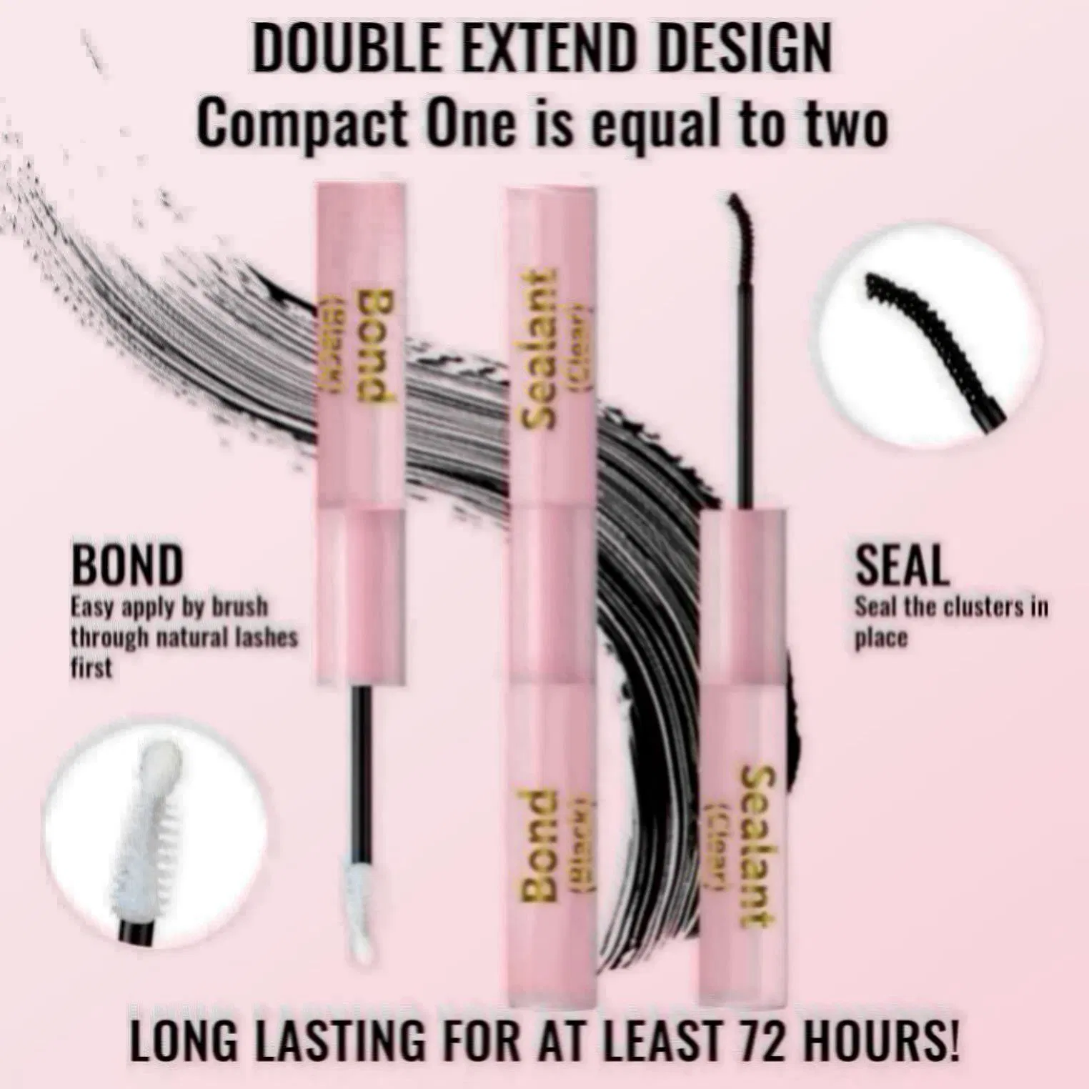 Eyelash Adhesive with Professional 2-in-1 Sealant for Longevity