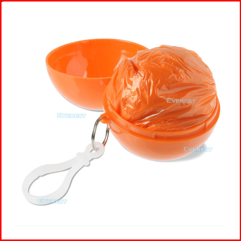 Portable Ball Shaped Disposable Rain Poncho