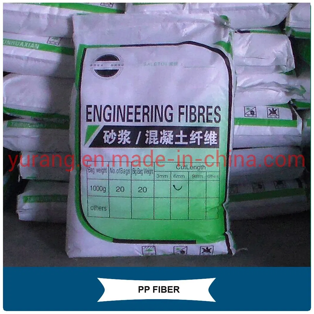 Reinforced Fibers Crack Resistance Fiber PP Mono Fiber 6/12mm in Construction Mortar Plaster System