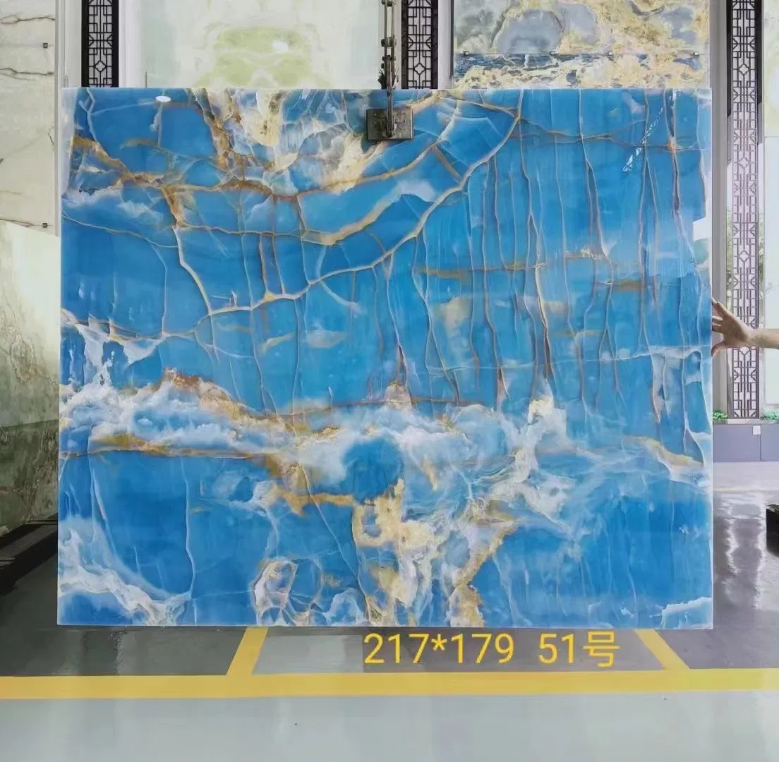 Luxury Translucent Natural Sky Blue Onyx for Wall/ Floor on Wholesale