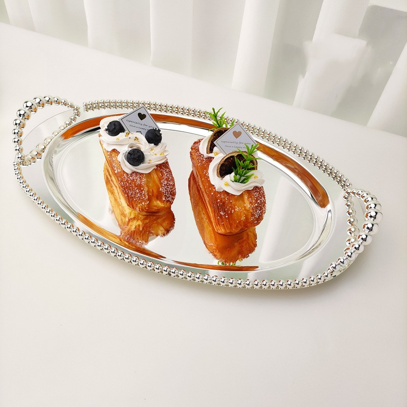 Hot Sale Oval Glossy Dessert Tray Cake Stands for Wedding
