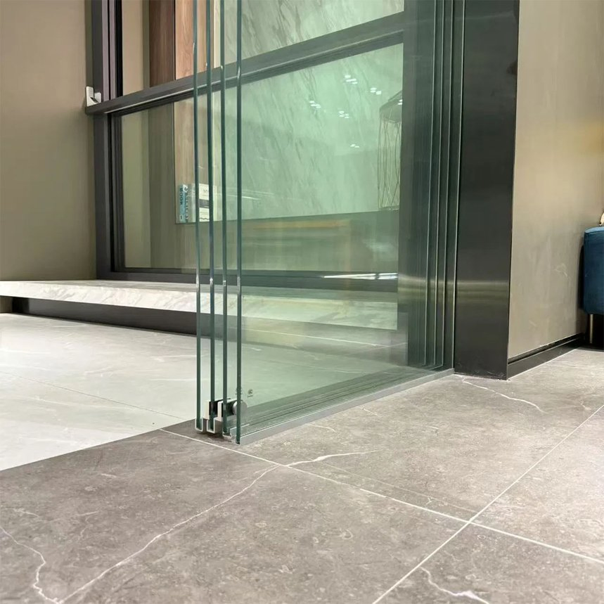 Раздвижная стеклянная дверь стальная WEIYA для коммерции и жилья