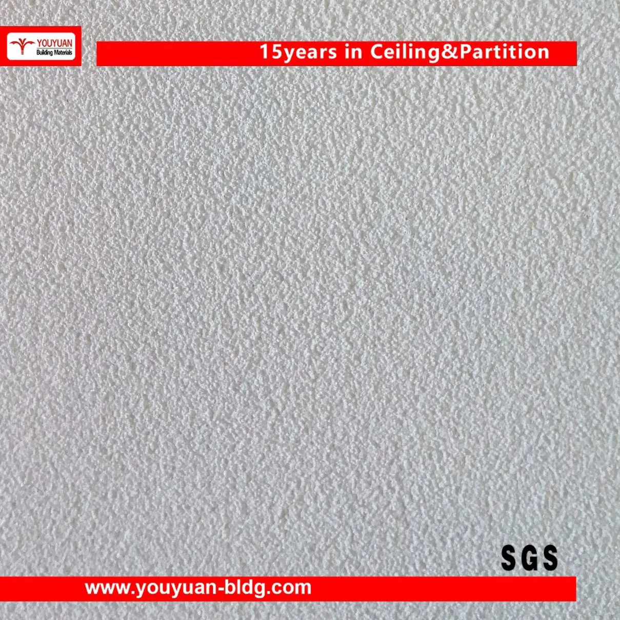 Mineral Fiber Ceiling Tile with Vinyl Coating for Clean Room