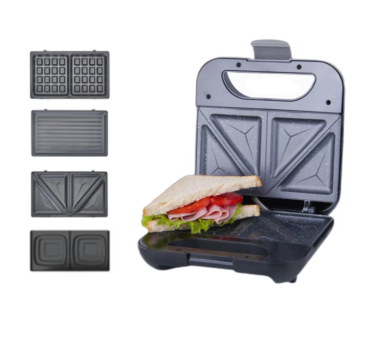 Electric Breakfast Maker Non-Stick Contact Grill Hot Sandwich Maker Automatic Hotdog Waffle Maker