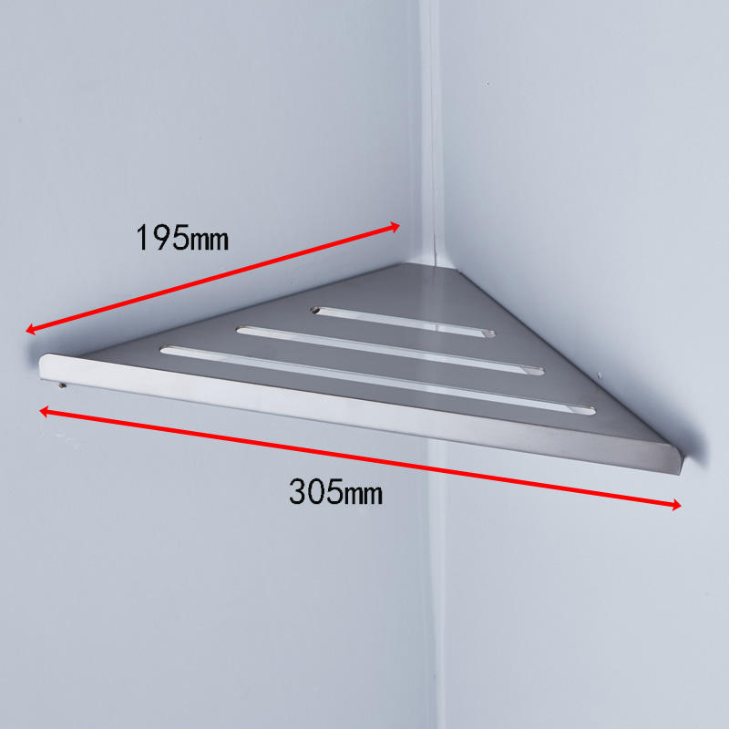 Wal Mounted Stainless Steel Shower Corner Shelf Triangle Shower Shelf Corner Shelf