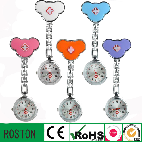 Japan Movement Silicon FOB Nurse Watch with Customer's Design