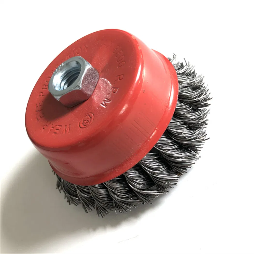 Стальная чашечная щетка Twisted Wire Bowl 2.5-6 дюймов M10/M14