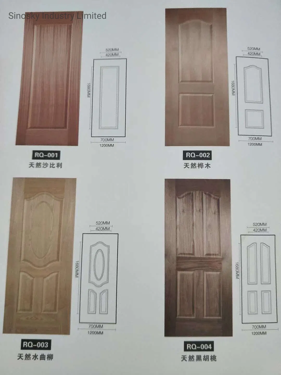 Linyi Huatian Moulded Door Skin and Door Skin Plywood
