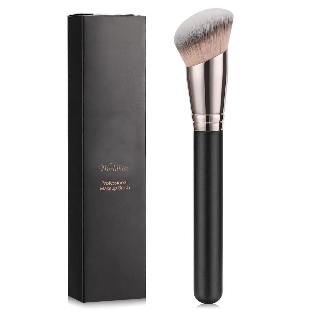 Angled Synthetic Kabuki Brush Blending Setting Polishing Liquid Cream Powder Makeup Brush