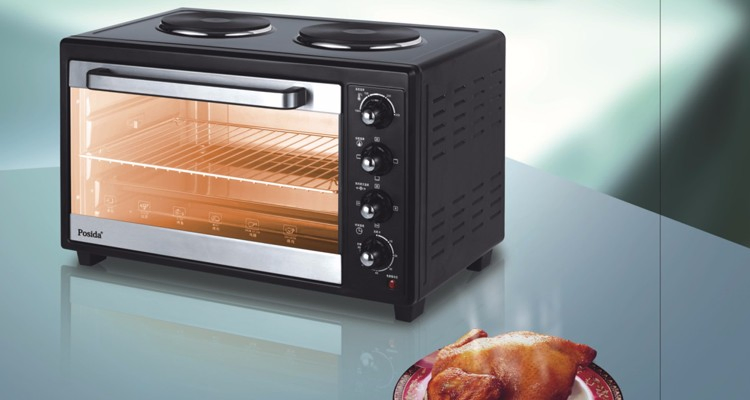 Home Kitchen Appliance Electric Large Oven with Hotplates Rotisserie Convection