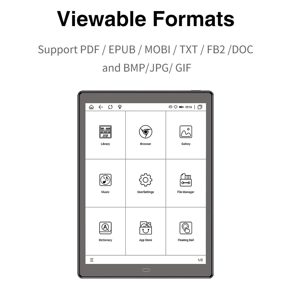 Vtex Cheap Ebook Reader OEM ODM 12 Inch 7.8 Inch 10 Inch 6 Inch Ebook Reader Tablet Optional Bt WiFi Quad Core E Reader Ebook