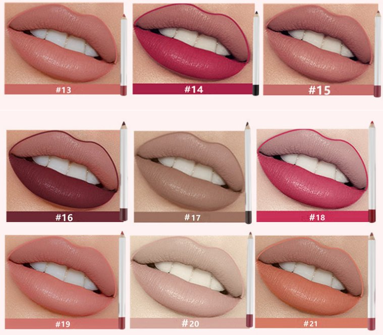 Private Label High Pigment Matte Lipliner 26 Colors Lipliner Pencil