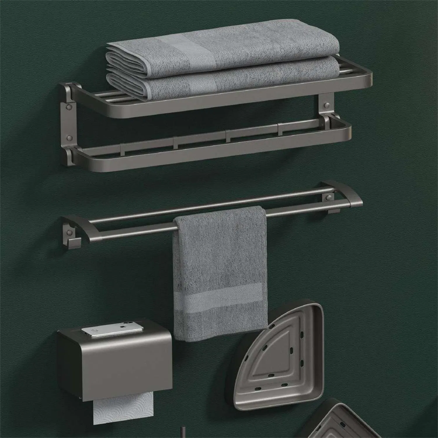 Bathroom Hardware Sets Cheap 5 Pieses Grey Fancy Bathroom Accessories