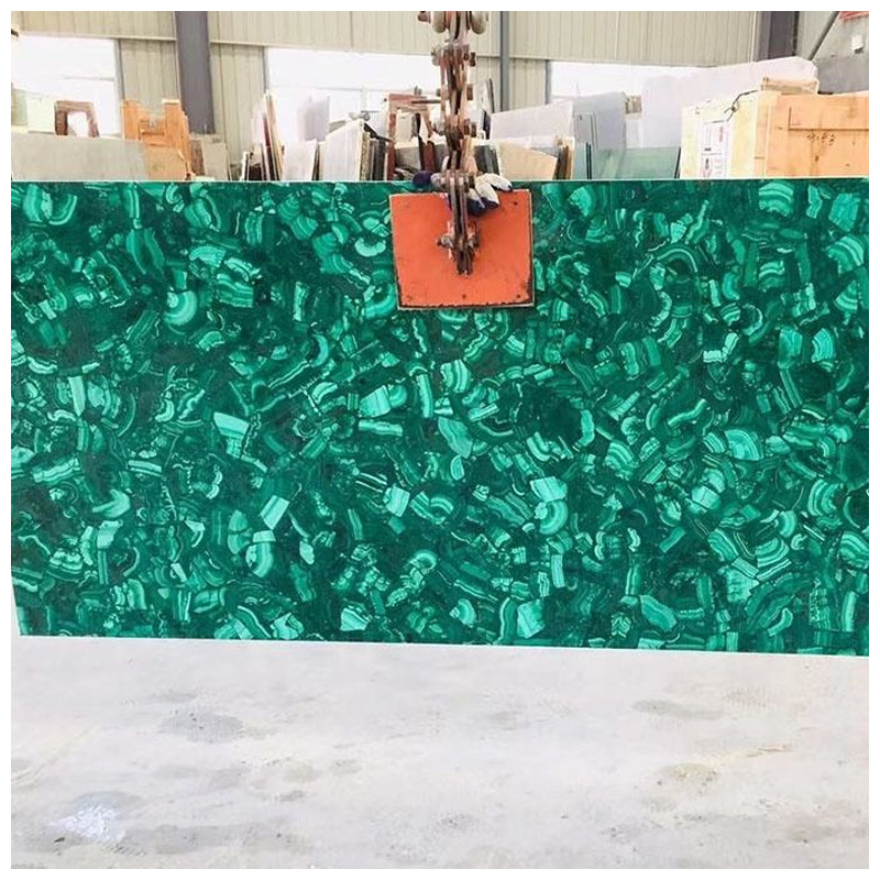 Luxury Brazilian Green Malachite Gemstone Slabs for Tables and Countertops