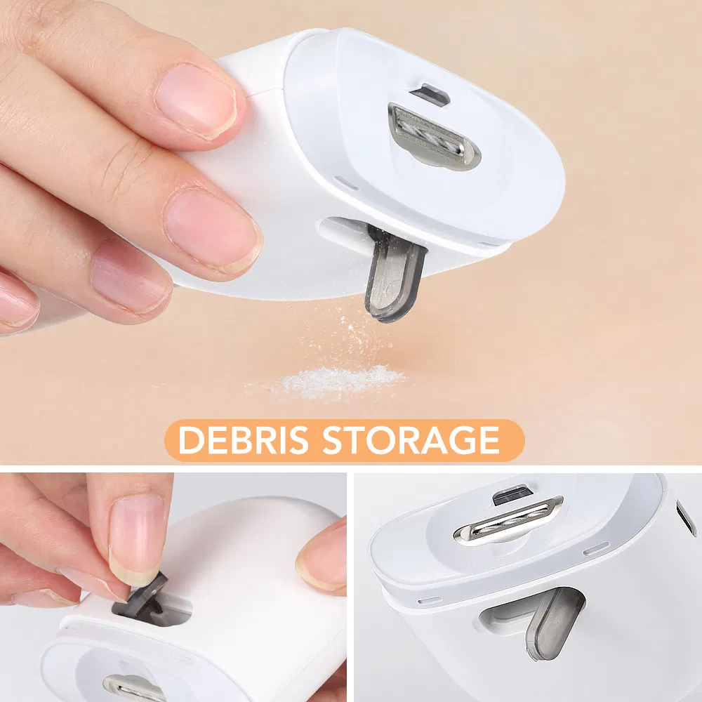 Rechargeable Automatic Easy Electric Nail Clipper Kids Baby Toe Finger Manicure Trimmer Cutter with Light