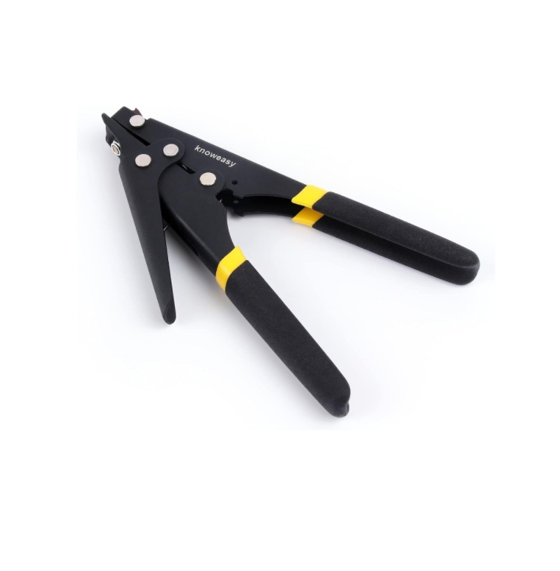 Automatic Cable Tie Tensioner and Cutting Tool Nylon Cable Tie Pliers (Black)
