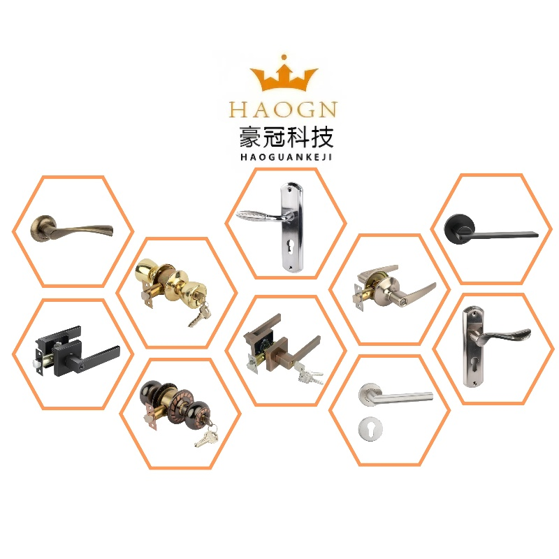 Smart Lock & Door Handle Set Mortise Luxury Bathroom Door Locks Set Pull Door Hardware Handle for Iron Lock Hardware for Modern Furniture Accessories
